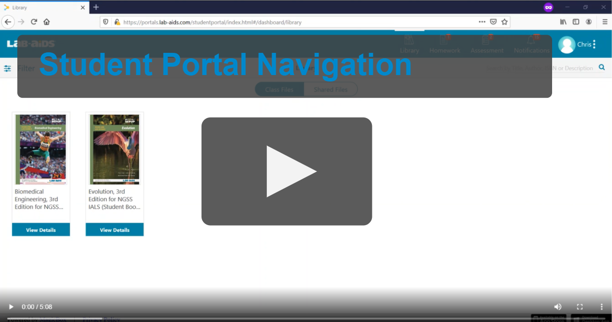 Click here for student portal navigation