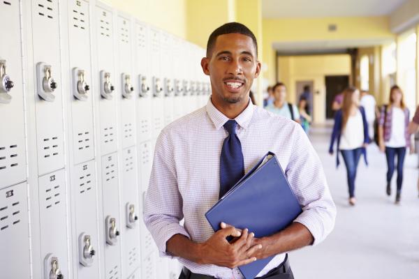 Teacher in hallway Thumbnail