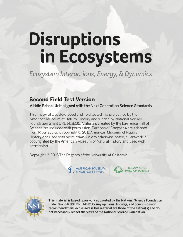 Disruptions in Ecosystems front page Thumbnail